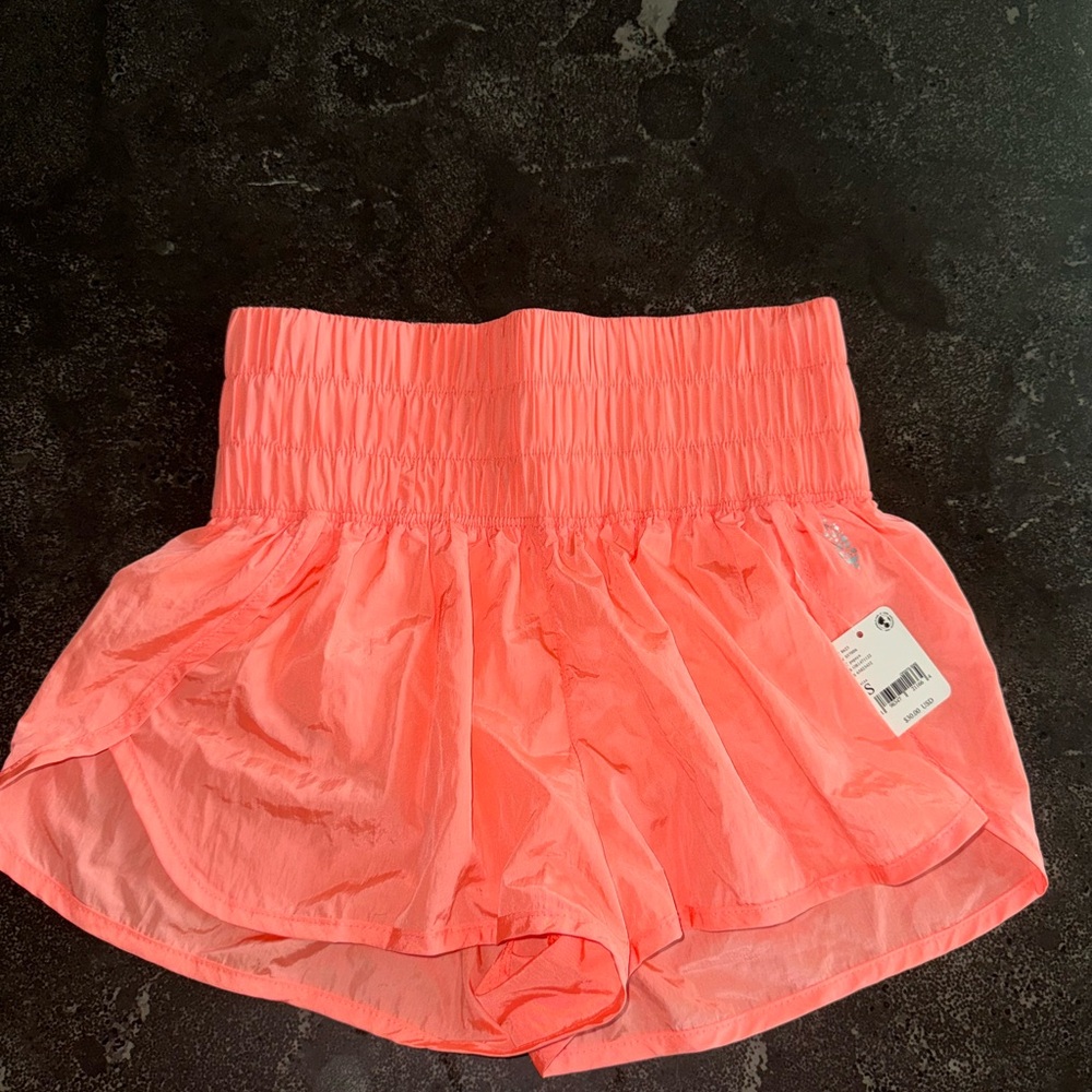 papaya color free people “the way home” shorts